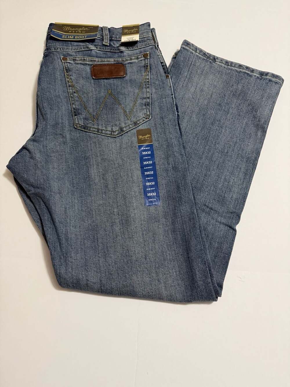 Wrangler Retro Men's Slim Fit Bootcut Stretch Jeans Greeley 35x32